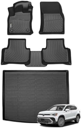 Floor Mats & Cargo Liner for Volkswagen Taos AWD 2022-2025 2026 Custom Fit Waterproof Durable Easy to Clean fit for Volkswagen Taos AWD 2022-2025 Accessories Black by Wailtnb