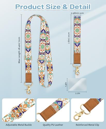 Yonlevres Phone Lanyard Crossbody Strap Wrist Neck Adjustable Women Boho - Image 6