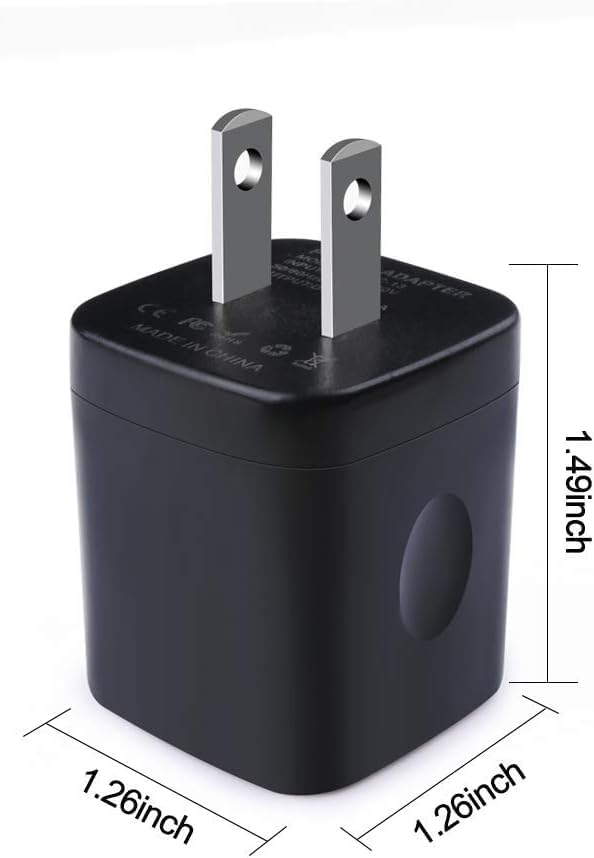 Wall Charger,Charger Cube,Charging Block Fast Charge 3Pack Dual Port 2.1A - Image 4