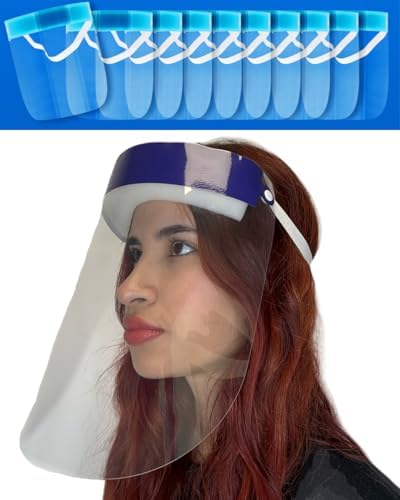 Mystic Romance 10 Pack Face Shields – Reusable Anti-Fog Full Face Protection – Clear Safety Gear for Work, Salons & Travel - Image 2