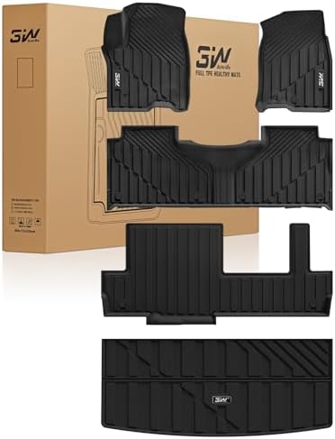 3W Floor Mats & Cargo Liner for Chevy Tahoe/GMC Yukon 2021-2026 (8 Seats) by 3W