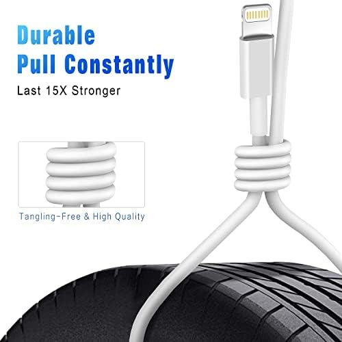 iPhone [Apple MFi Certified] Cord, 3 Pack 6FT USB-A to Lightning Cable - Image 5