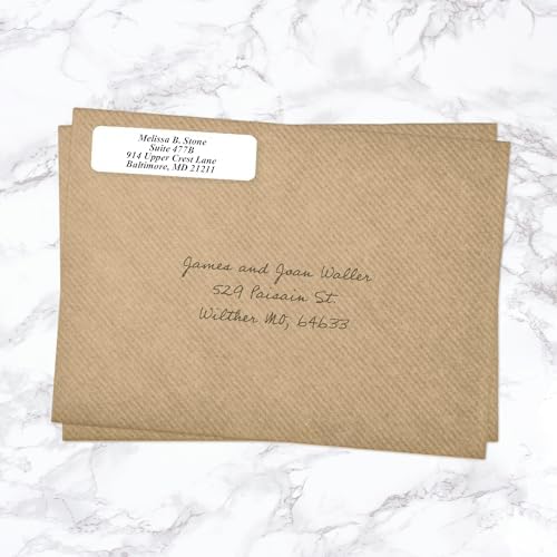 White Personalized Return Address Labels Without Dispenser - Roll of 500 Custom Stickers - Image 4