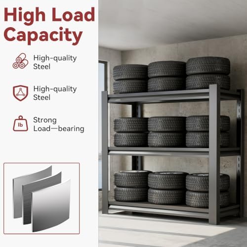 SAWJEC 39" H x 48" W x 18" D Heavy Duty Garage Storage Shelves - Image 4