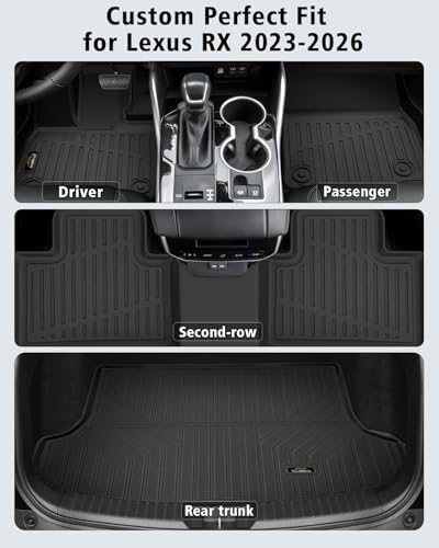 Floor Mats & Cargo Mat Custom for Lexus 2023-2026 RX/RX350/RX350h/RX500h - Image 2