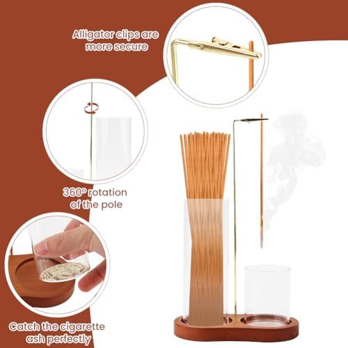 2 in 1 Glass Incense Holder, Incense Sticks Burner Holder with Storage - Image 3