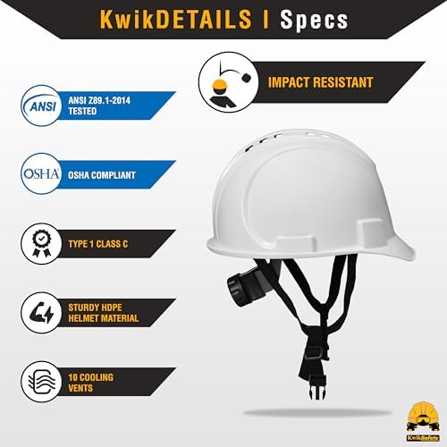 KwikSafety - Charlotte, NC - Hard Hats [Full Brim, Cap Style, Climbing Style] Type 1, Class C ANSI OSHA - Image 4