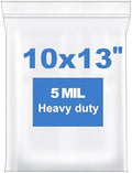 20 PCS 10"x13" 5 Mil Large Clear Zip Seal Lock Poly Plastic Reclosable Bags by somogaclearzipbags