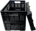 4-Pack 20L Foldable Storage Crates, Heavy Duty Plastic Milk Crates for Storage, Multi-Purpose Collapsible Basket with Handle Suitable for home, office storage, Halloween, Christmas party, Black by Unknown