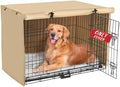 Akinerri Dog Crate Cover, Double Door Waterproof Kennel Cover, 48 in Beige by Akinerri