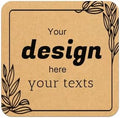 Custom Stickers Personalized Square Kraft Paper Sticker Customizable Floral Wreath Labels, Stickers for Mason Jars, Wedding Favors, Gift Tags, Party Packaging (Style 6) by Jamipasp