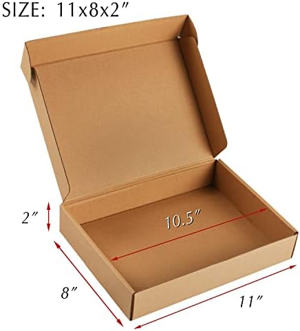 11x8x2 Brown Cardboard Corrugated Boxes 30 Pack, Shipping Boxes for Small Business Mailing Boxes, Mailer Packaging Boxes - Image 2