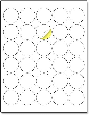 1.5 inch Round Labels Printable Circle Stickers - 8.5" x 11", 30 Sheets by TownStix