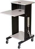 OEF Furnishings Presentation Cart and Stand, OEFPRC200, Steel Frame, Ivory Woodgrain by OEFFurnishings