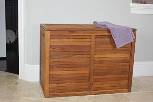 The Original Spa Double Teak Laundry or Storage Hamper - Image 2