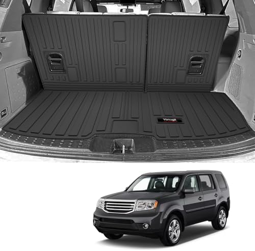 Custom for 2009-2015 Honda Pilot Cargo Mats Trunk Liner with 2nd 3rd Rear Seat Backrest Mat All Weather TPE Protection Mat Accessories (for 2009-2015 Honda Pilot) - Image 2