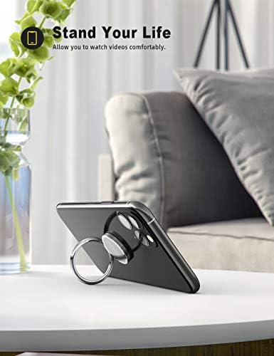 Lamicall Silver Cell Phone Ring Finger Stand, Metal Grip Kickstand - Image 2