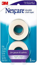 Nexcare Durable Cloth Tape, Woven Tape, Securely Holds Bulky Wound Dressing - 1 In x 10 Yds, 2 Rolls of Tape by Nexcare