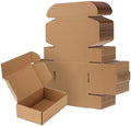 RLAVBL 6x4x2 Inches Shipping Boxes Set of 25, Brown Small Corrugated Cardboard Box, Mailer Boxes for Packing Small Business by RLAVBL