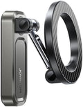 JOYROOM Upgraded Double-Fold Magnetic Golf Cart Phone Holder, Golf Gifts for Men Him Golfers dad, Golf Cart Accessories Compatible with MagSafe iPhone 17-12 for Club Car, Bare Titanium by JOYROOM