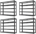 5-Tier Heavy Duty Garage Shelving, 5,000 lbs Capacity Adjustable Metal Storage Shelving Unit for Garage, Basement, Warehouse & Workshop, 62" W x 24" D x 84" H by LIJIUHOME