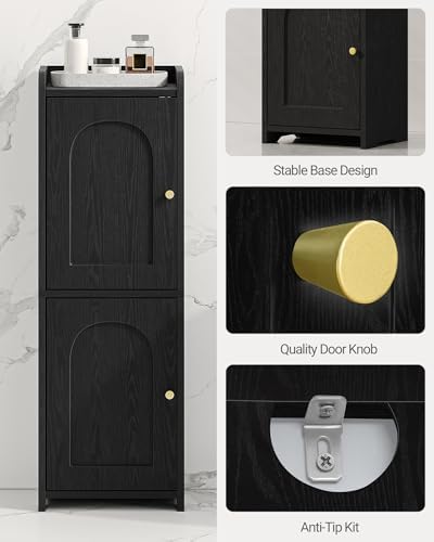 Hzuaneri Bathroom Storage Cabinet, Small Corner Floor Cabinet with 2 Doors - Image 5