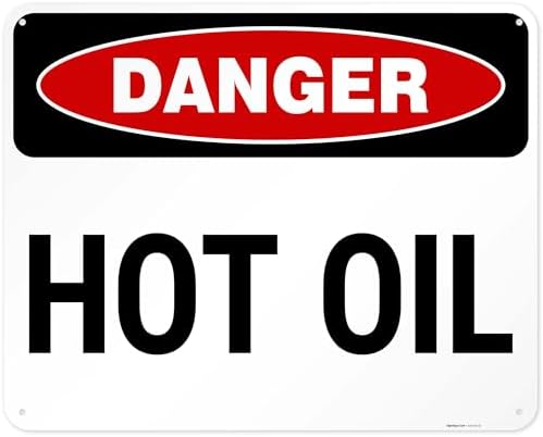 Danger Hot Oil OSHA Sign, by SigoSigns