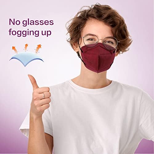 Miuphro 50 Pack Cup Dust Safety Disposable Masks, KN95 5-Layer Foldable Masks - Image 4