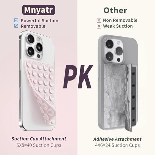 (2 Pack) Silicone Suction Cup Phone Case Mount Double Sided, White & White - Image 3