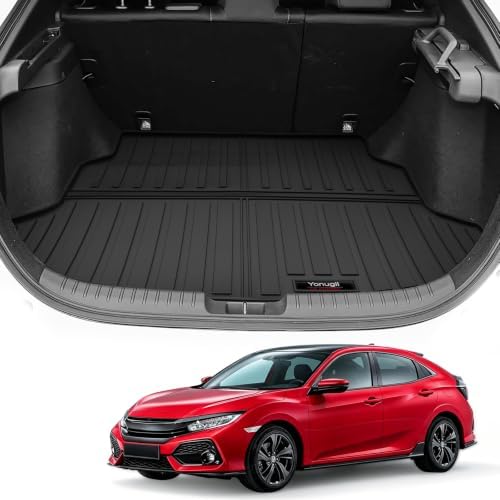 Custom for 2017-2021 Honda Civic Hatchback Cargo Mats Trunk Liner All Weather TPE Protection Mat Accessories (for 2017-2021 Honda Civic Hatchback) - Image 2