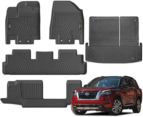 Floor Mats & Cargo Mat with Backrest Mat for Nissan Pathfinder 2022-2026 by YonMeoo