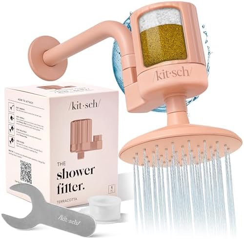 Kitsch Shower Filter Head for Hard Water | Filtered Shower Head –Terracotta by Kitsch