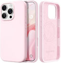 GolbinBox Magnetic for iPhone 16 Pro Max Case, Silicone Cover, Chalk Pink by GolbinBox