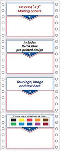 Shipping Stickers, Custom Printed Continuous Pinfeed by Unknown