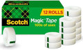 Scotch Magic Tape, Invisible, 12 Rolls by ScotchBrand