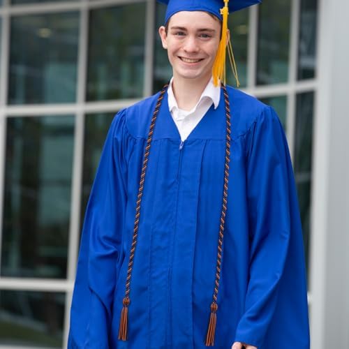 Endea Graduation Single Honor Cord Two-Color (Navy Blue/Orange) - Image 6