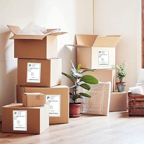 Full Sheet Shipping Labels 8.5 x 11 for Laser & Inkjet Printers, 500 Sheets 500 Labels Self Adhesive Full Page Labels 8.5 x 11 White, Whole Page Label Stickers, Mailing Label Sheets - Image 4