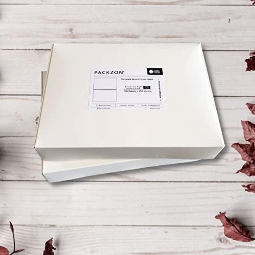 Shipping Labels with Self Adhesive, Square Corner, for Laser & Inkjet Printers, 8.5 x 5.5 Inches, White, Pack of 1000 Labels - Image 6