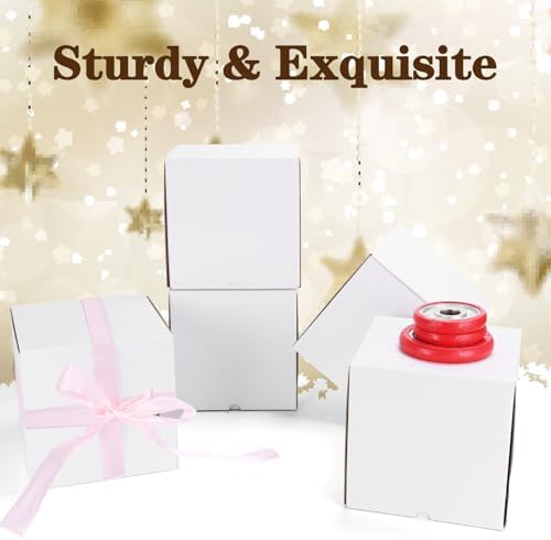 WIFTREY 15 Pack 8X8X8 Small Shipping Boxes, White Corrugated Cardboard Box 8''x8''x8'' for Mailing Packing Shipping - Image 6