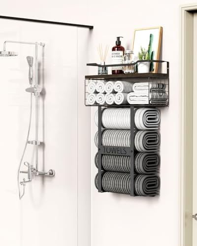 Aetyord Towel Racks for Bathroom Wall Mounted Towel Storage Organize - Image 3