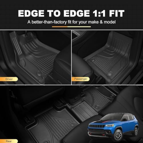Floor Mats Set Fit for Jeep Compass 2017-2025 2026 Car Interior Accessories - Image 2