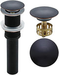Bathroom Sink Drain Without Overflow Vessel Sink Drain Assembly,Lavatory Vanity Push Pop Up Drain Stopper Oil Rubbed Bronze,83606ORB. by SWHYGER
