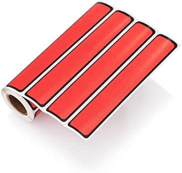 Carstens Adhesive Sticker Labels, 5 3/8” x 1”, Binder Labels for 1” Ring Binder Spines, Red, Roll of 200 - Image 2
