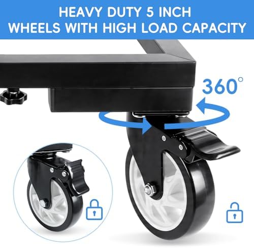 8 Inch Height Heavy Duty All Steel Smoker Stand,5 Inch Swivel Casters Wheels,Universal Mobile Base Fit for masterbuilt electric smoker,East Oak Smoker - Image 3