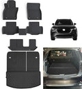 Floor Mats & Cargo Liners & Backrest Mat for 2024 2025 2026 Mazda CX90(Only 8 Seats-2 Row Bench Seat), Not Fit for Phev Premium Sport Trim with 2nd Row Bench Version, TPE All Weather Car Mats by ASINRI