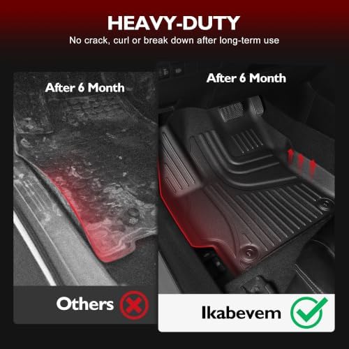 Floor Mats for Hyundai Elantra 2017-2020 - IKABEVEM All Weather Protection Floor Liners & Cargo Mat Full Set Custom Fit TPE Cargo Liner Car Mats for Elantra Accessories, Black - Image 5
