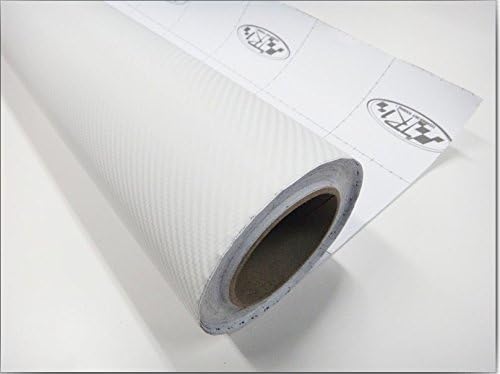 F & B LED LIGHTS White 3D Carbon Fiber Film Twill Weave Vinyl Sheet Roll Wrap - Image 5