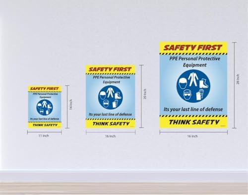 PPE - Personal Protective Equipment Poster, 22" X 28" Peel and Stick, Lean Manufacturing Posters Made in the USA - Image 2