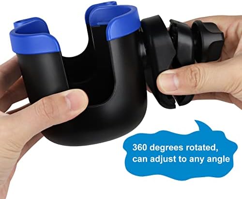 Accmor Stroller Cup Holder with Phone Holder, Bike Cup Holder, Universal Cup Holder for Uppababy Nuna Doona Strollers, 2-in-1 Cup Holder for Walker, Wheelchair, Scooter - Image 6