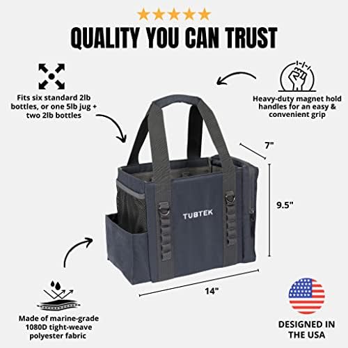 Hot Tub Chemical Bag (Navy) | Hot Tub Storage For All Your Hot Tub Chemicals & Hot Tub Accessories | Pool Chemical Storage | Holds All Major Chemical Brands and Essential Spa Accessories for Hot Tub - Image 5